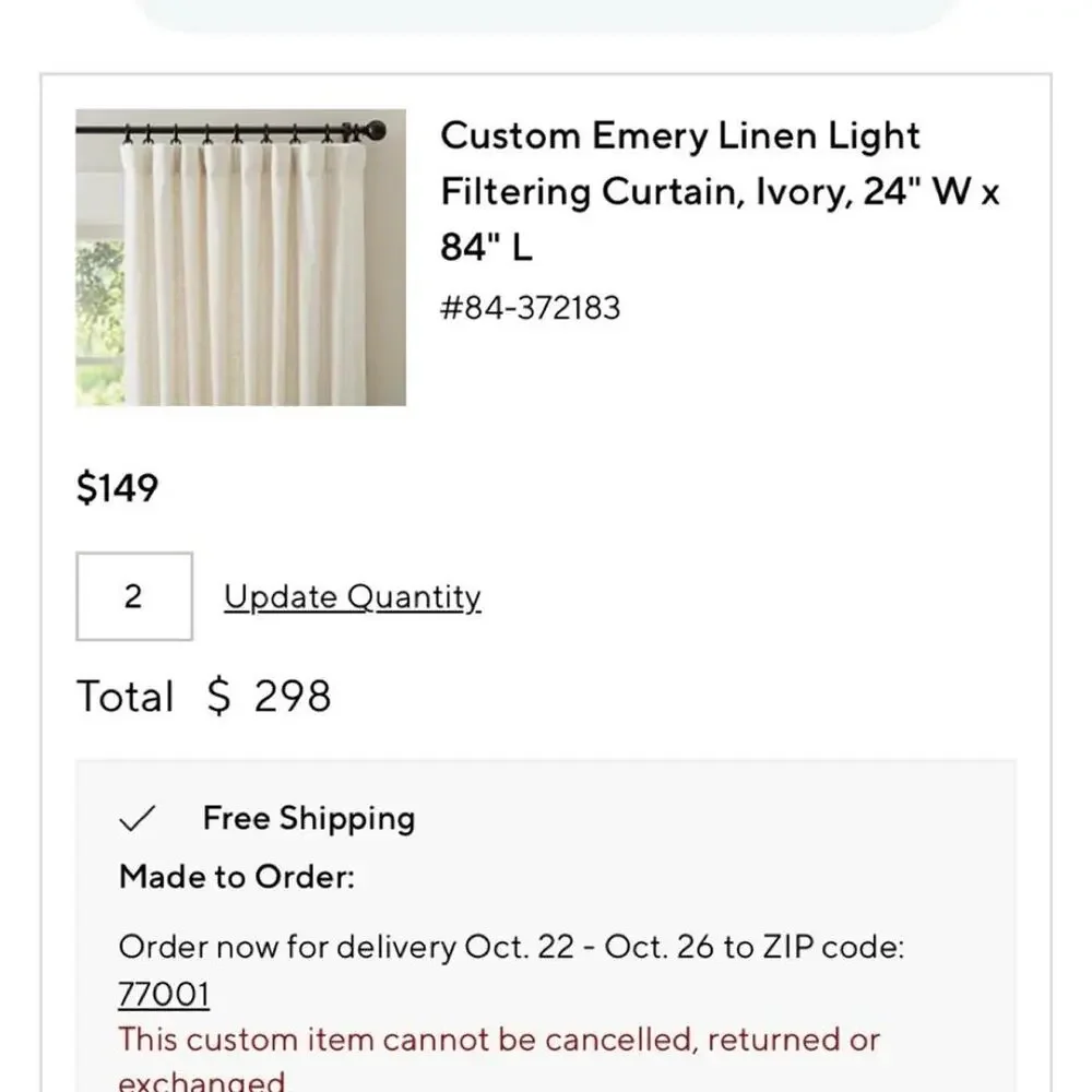 Pottery Barn Linen Cotton Blend Minimalist Quiet Luxury Set of 2